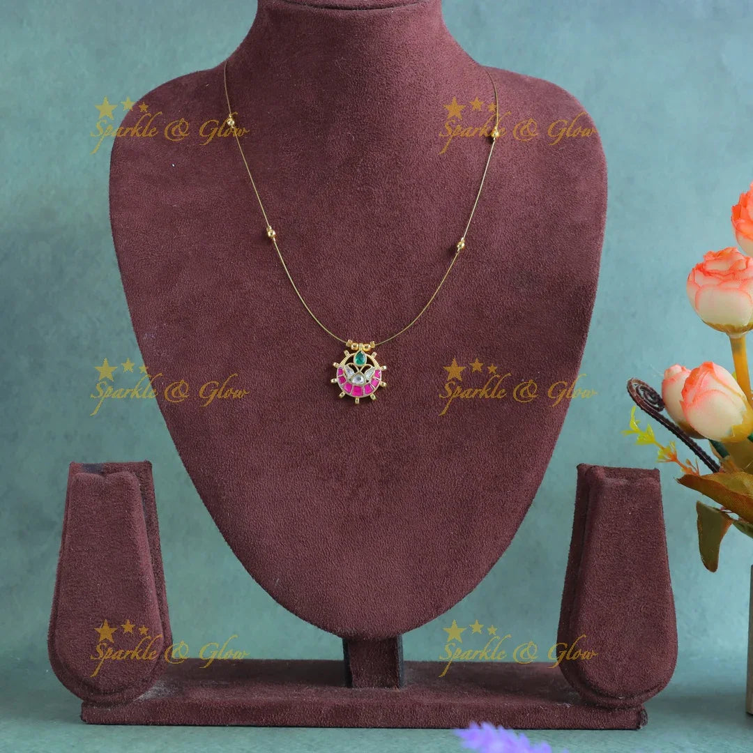 Gracious Half moon design Invisible short necklace - Sparkle and Glow