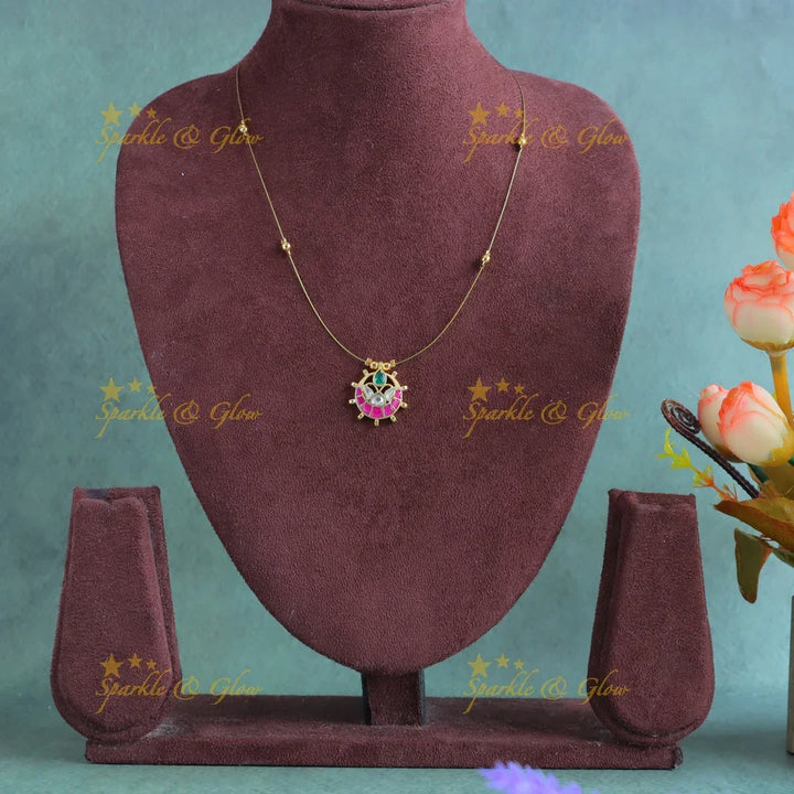 Gracious Half moon design Invisible short necklace - Sparkle and Glow