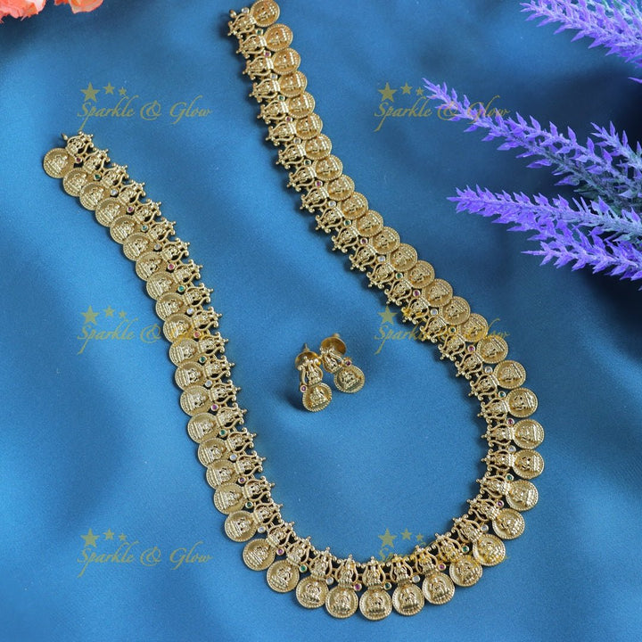 Gracious Idol Lakshmi Coin Haram - Sparkle and Glow - Back Thread - 