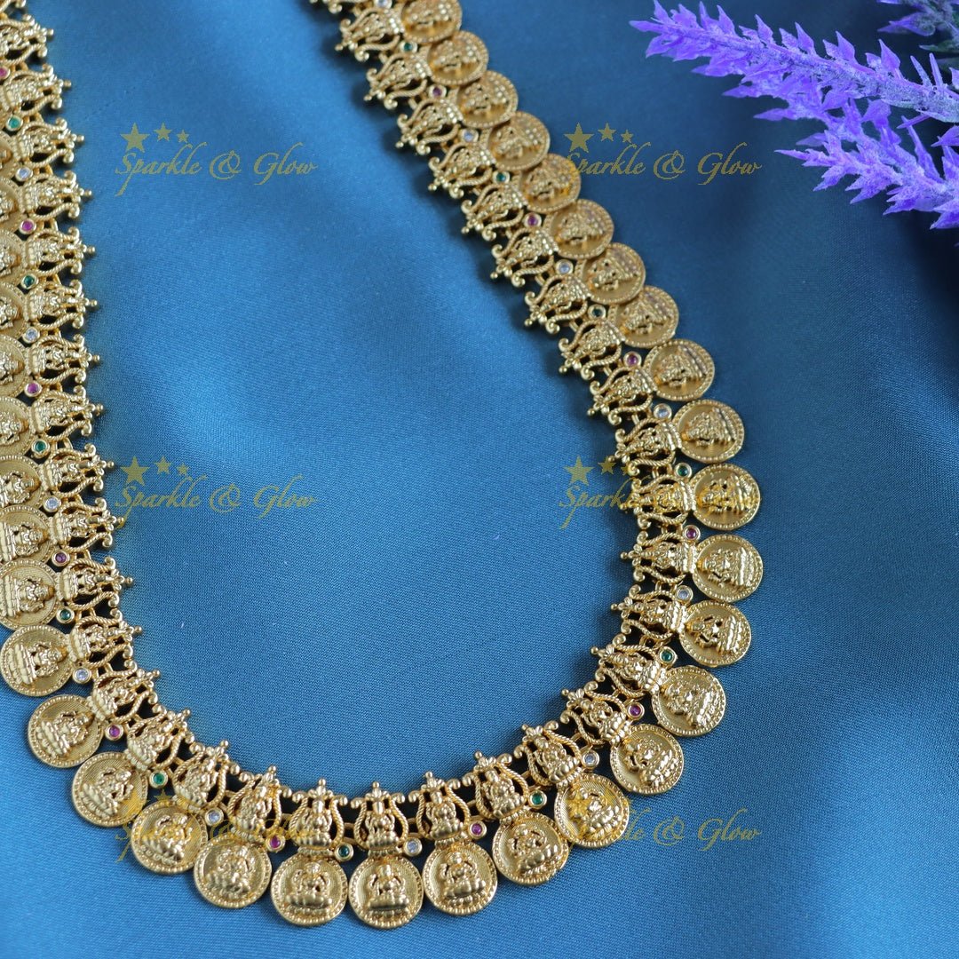 Gracious Idol Lakshmi Coin Haram - Sparkle and Glow - Back Thread - 