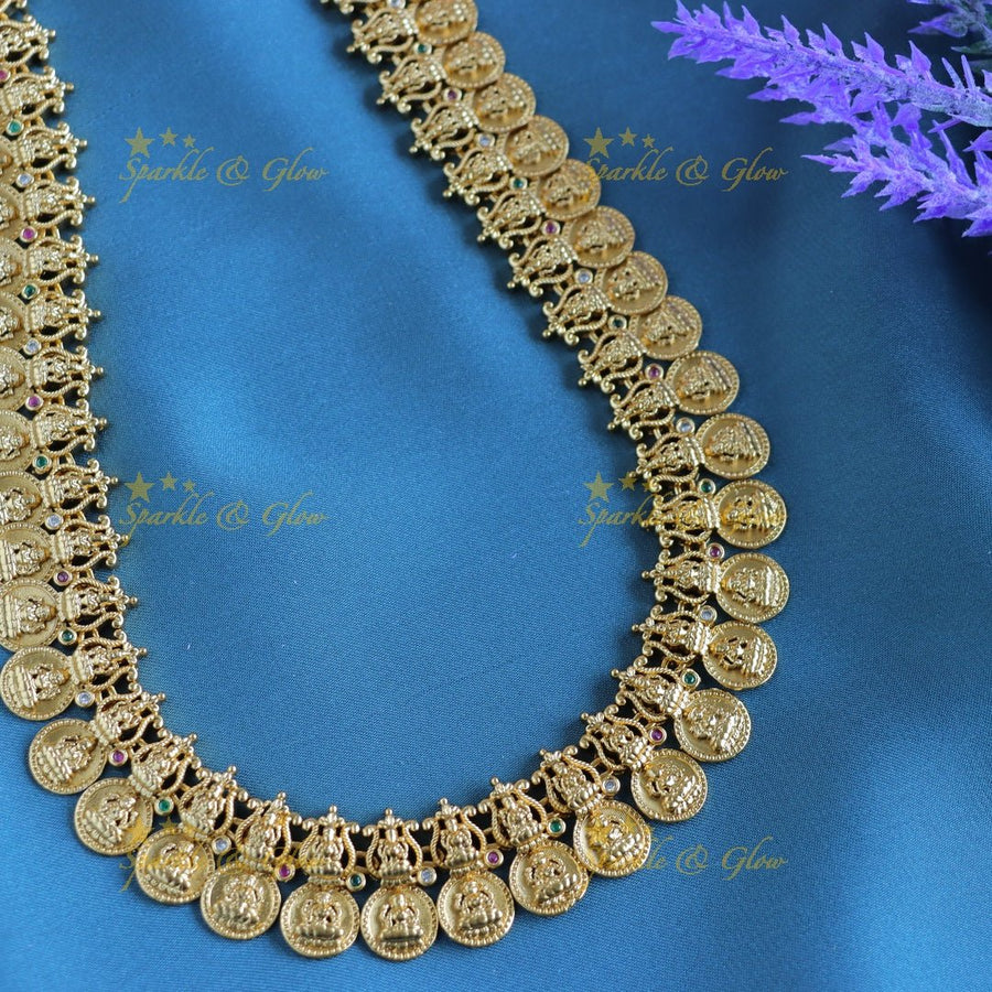 Gracious Idol Lakshmi Coin Haram - Sparkle and Glow - Back Thread - 