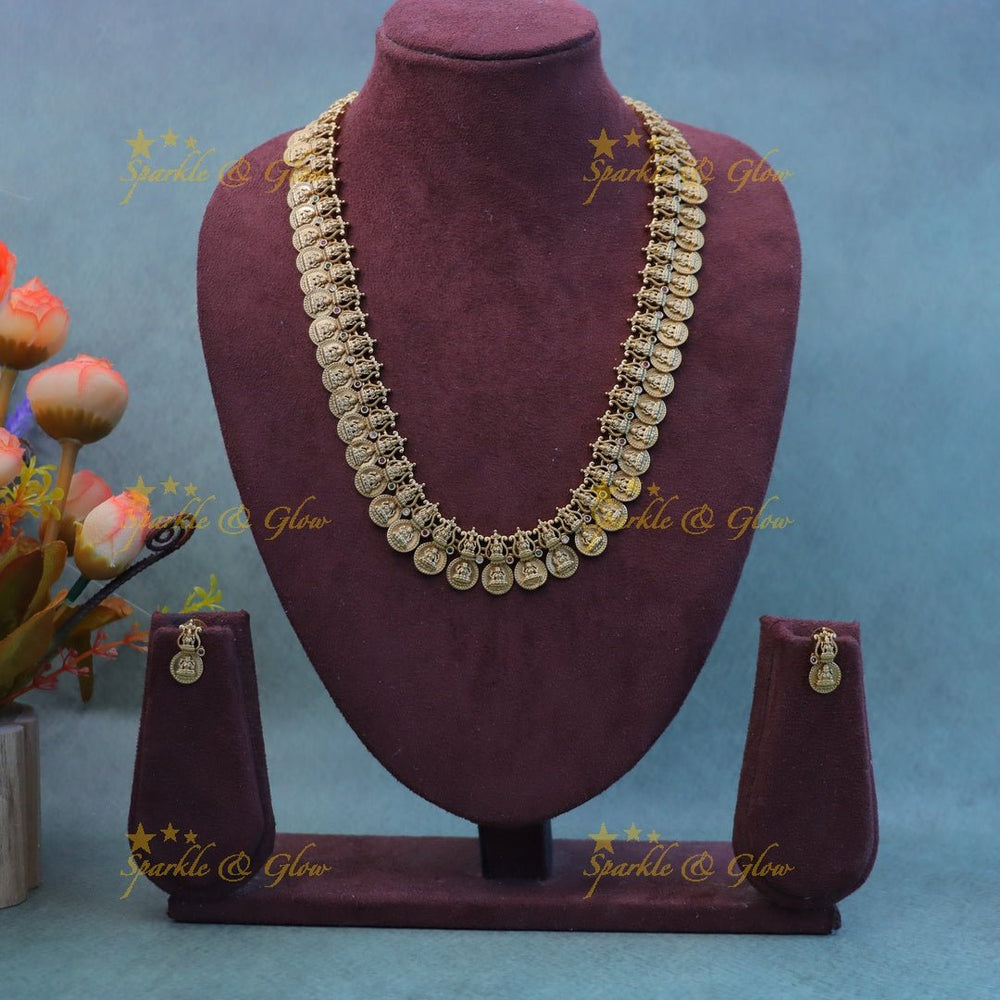 Gracious Idol Lakshmi Coin Haram - Sparkle and Glow - Back Thread - 