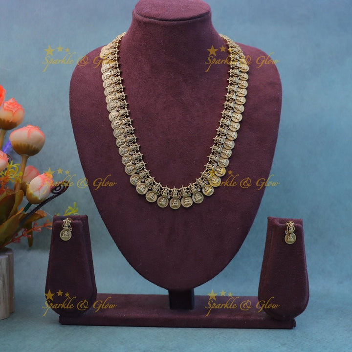 Gracious Idol Lakshmi Coin Haram - Sparkle and Glow - Back Thread - 
