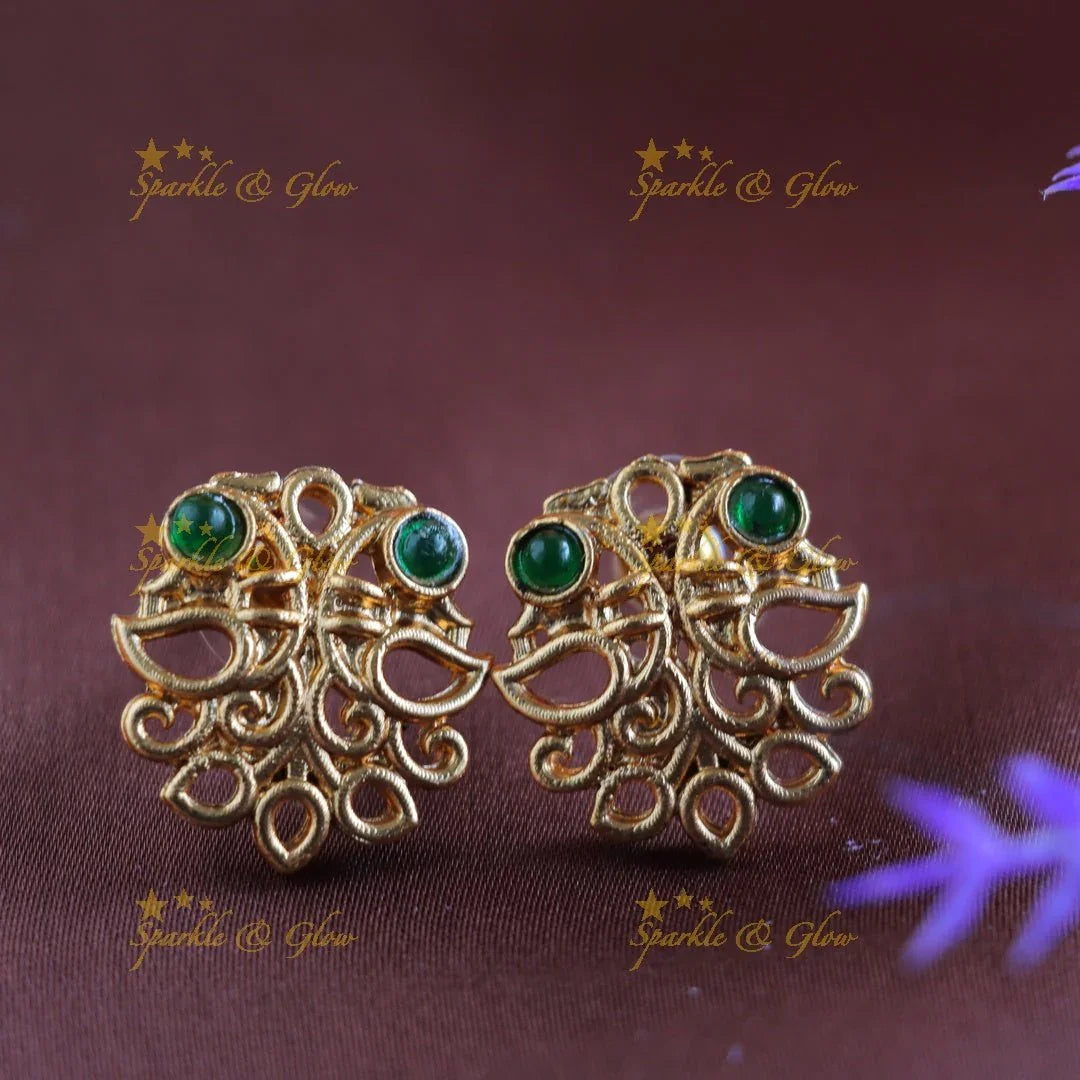Elegant Peacock pendant pearl choker-Green - Sparkle and Glow