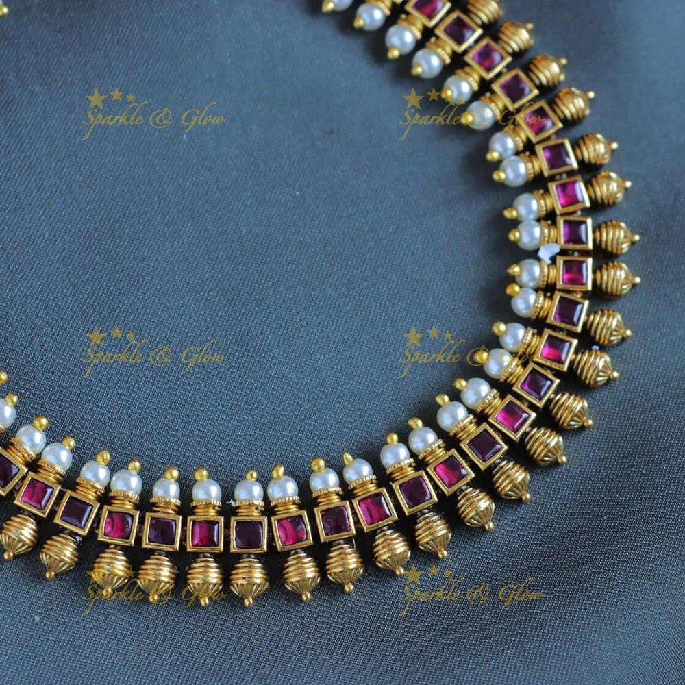 Statement Kemp Square design short necklace - Sparkle and Glow