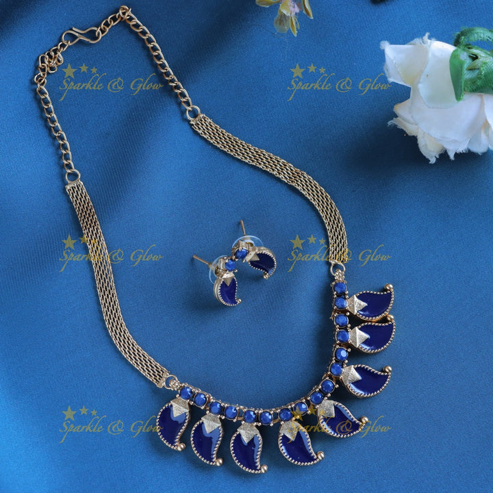 Statement Mango design short necklace-Rubygreen