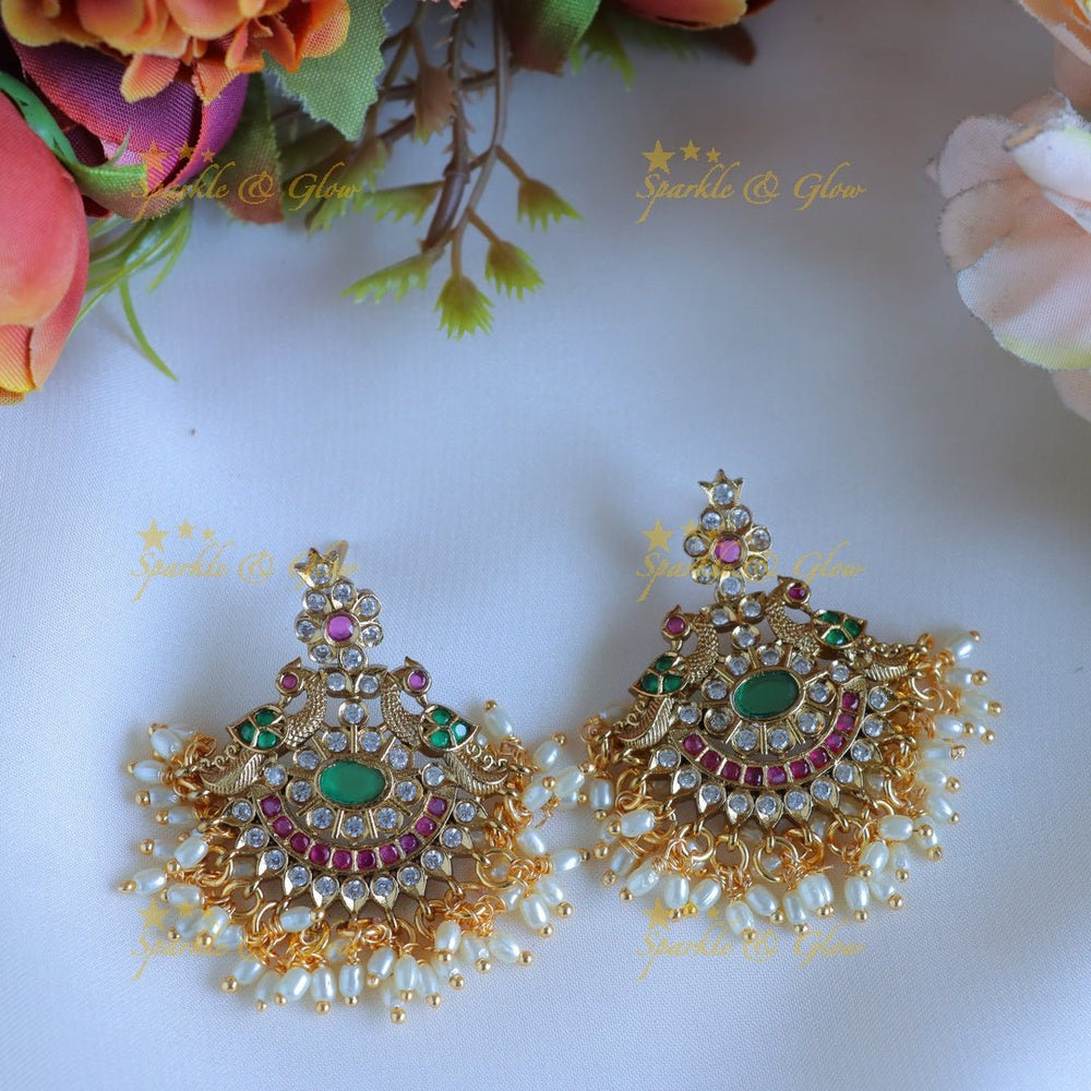 Gracious CZ Floral Gutappusalu Haram - Sparkle and Glow - Back Thread - 