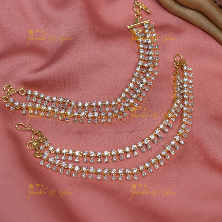 Sparkling Waterdrop and Dot design Single line AD Earchain - Sparkle and Glow - 