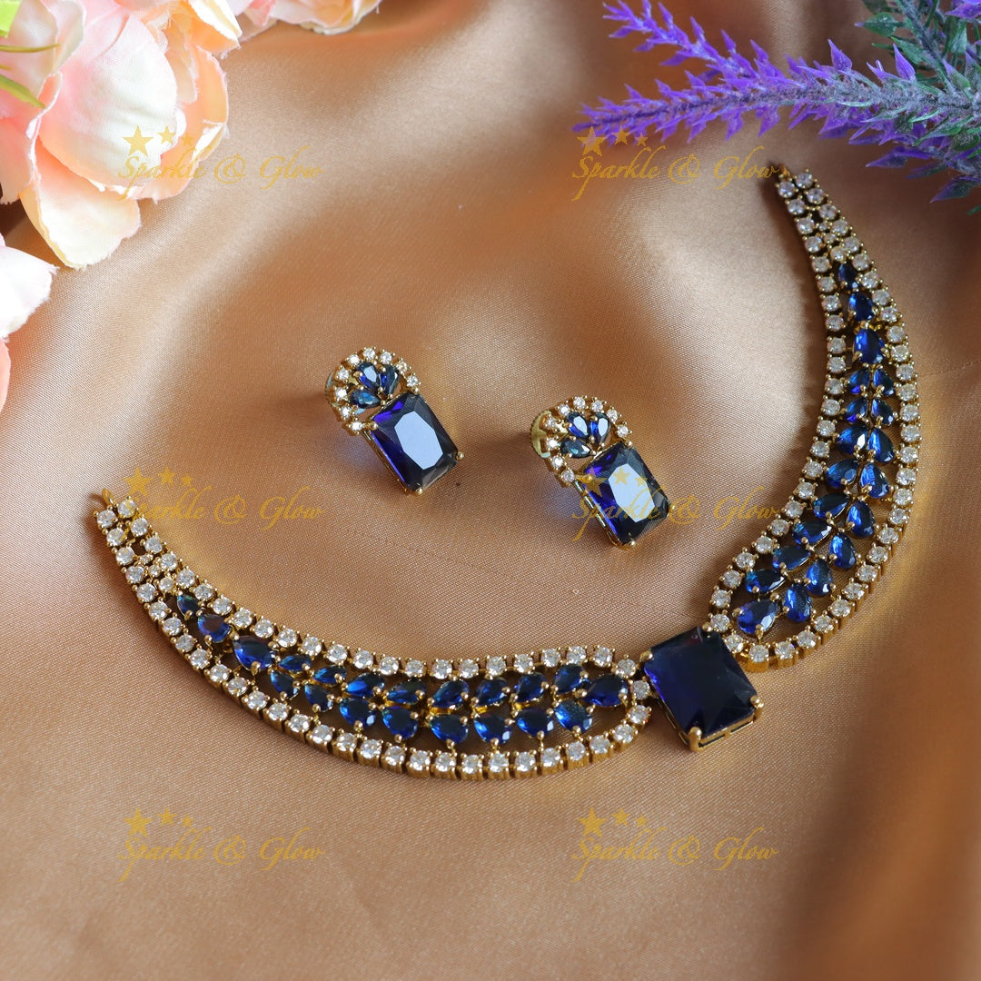 Stunning Victorian AD Waterdrop design Collar necklace-Pink