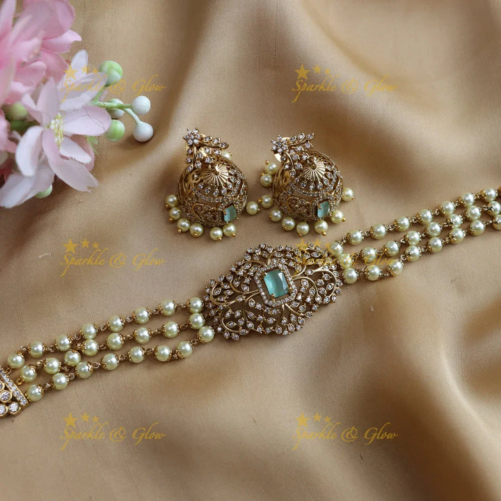 Beautiful premium matt CZ stone choker - Sparkle and Glow