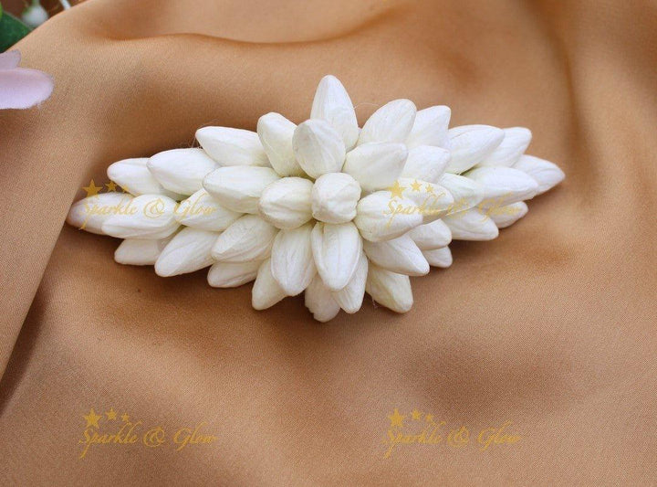 Stunning Real Jasmine look aike wide Hairclip - Sparkle and Glow