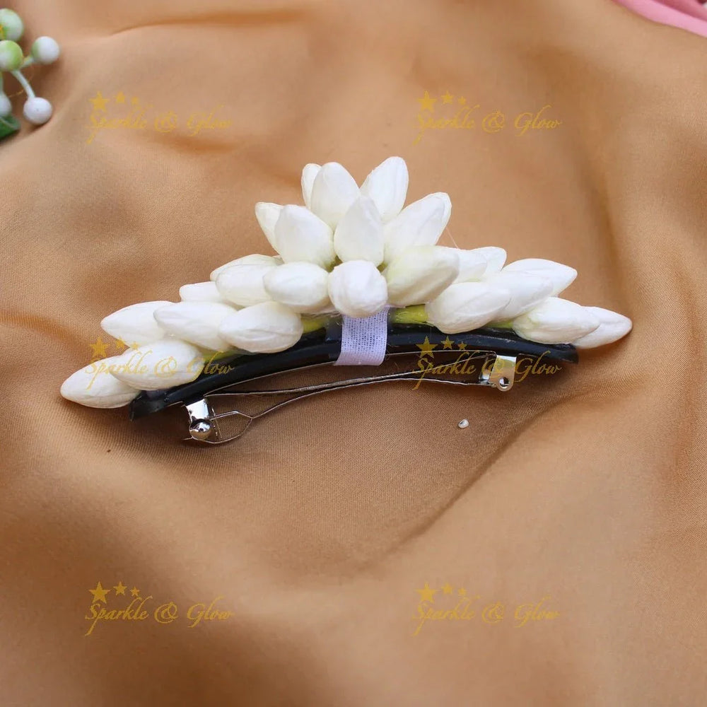 Stunning Real Jasmine look aike wide Hairclip - Sparkle and Glow