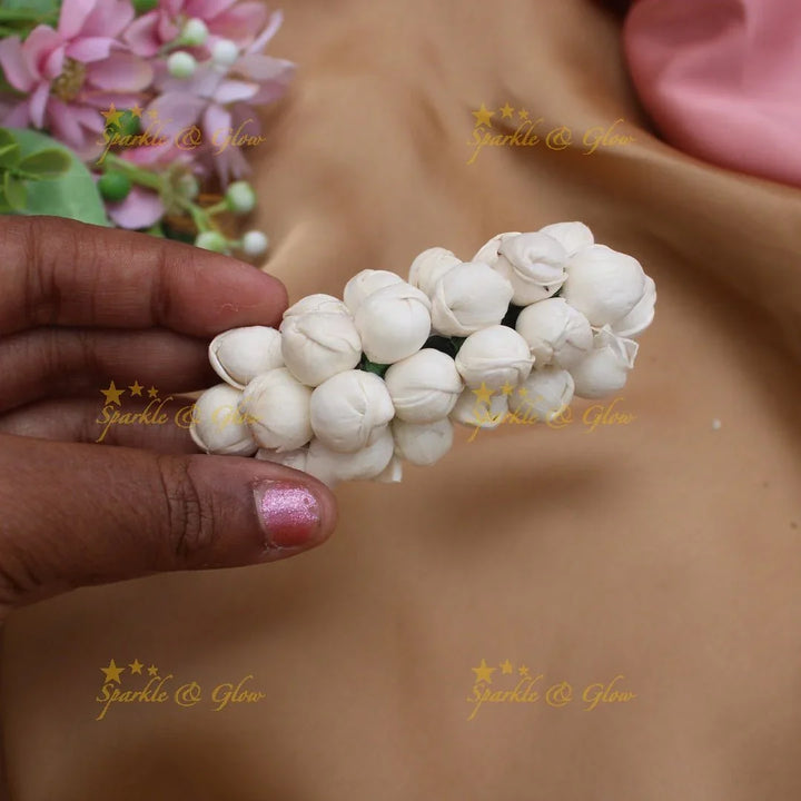 Gracious Round Floral design wide Hairclip - Sparkle and Glow