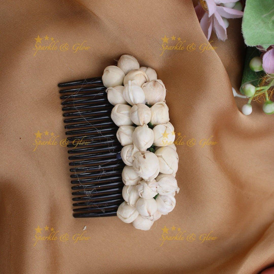 Beautiful Comb design Round Floral wide Hairclip - Sparkle and Glow