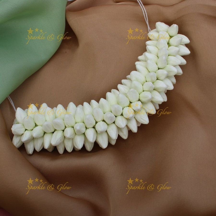 Beautiful Real Jasmine look alike Small Veni, Gajra - Sparkle and Glow - 