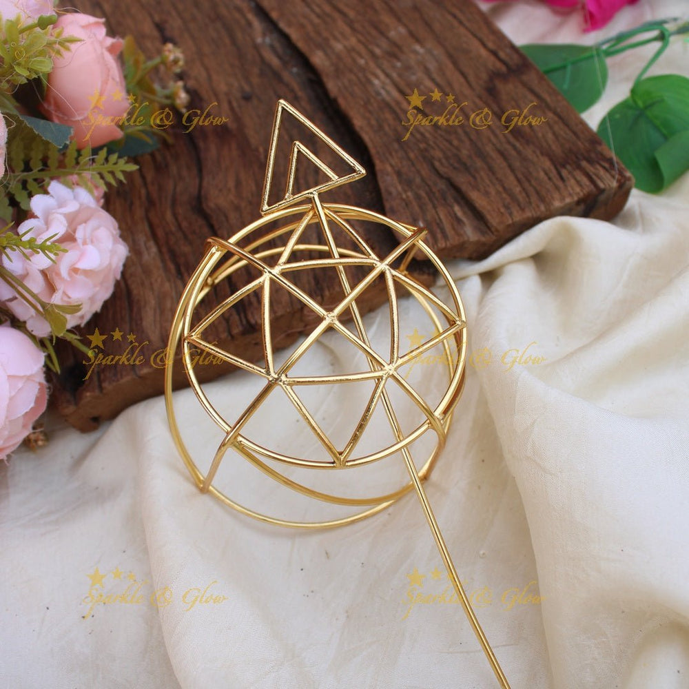 Stunning gold alike Plain Hair bun holder - Sparkle and Glow - 