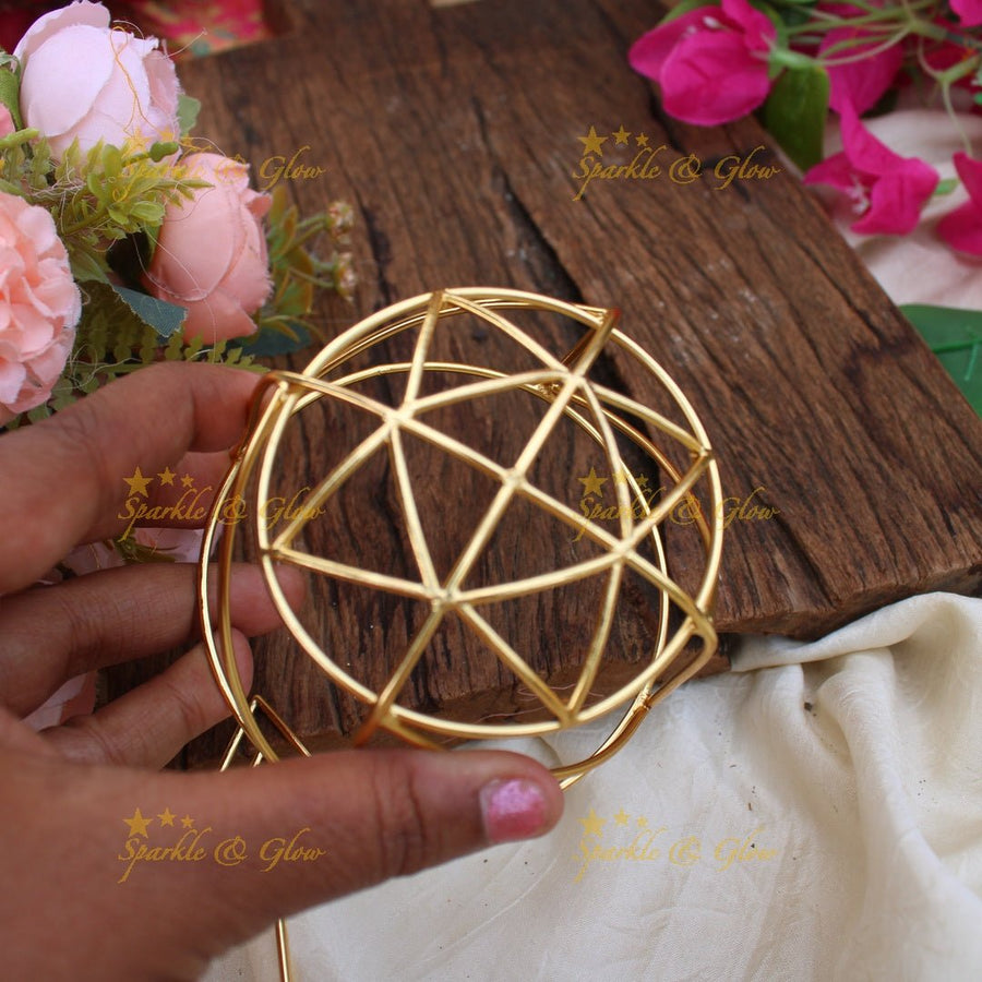 Stunning gold alike Plain Hair bun holder - Sparkle and Glow - 