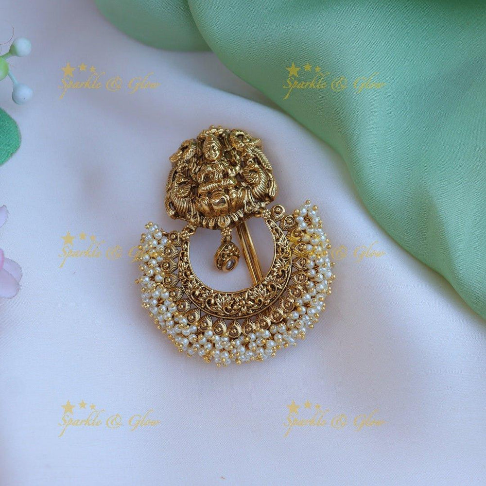 Gorgeous pearl and lakshmi design hair pin - Pink - Sparkle and Glow