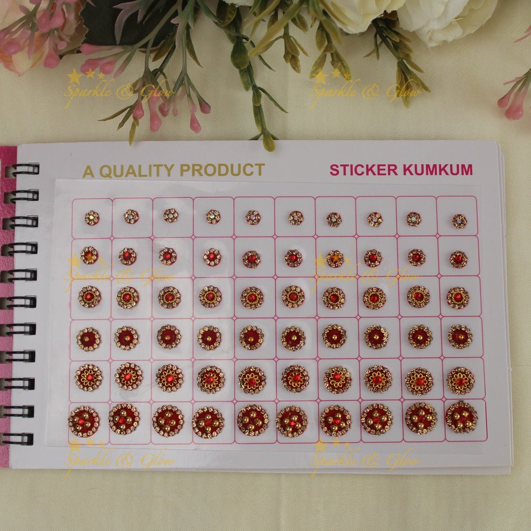 Navya Suhag stones different colour bindi small book - Sparkle and Glow - 