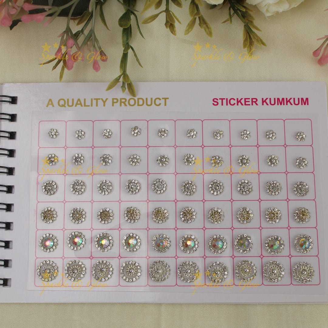 Navya Suhag stones different colour bindi small book - Sparkle and Glow - 