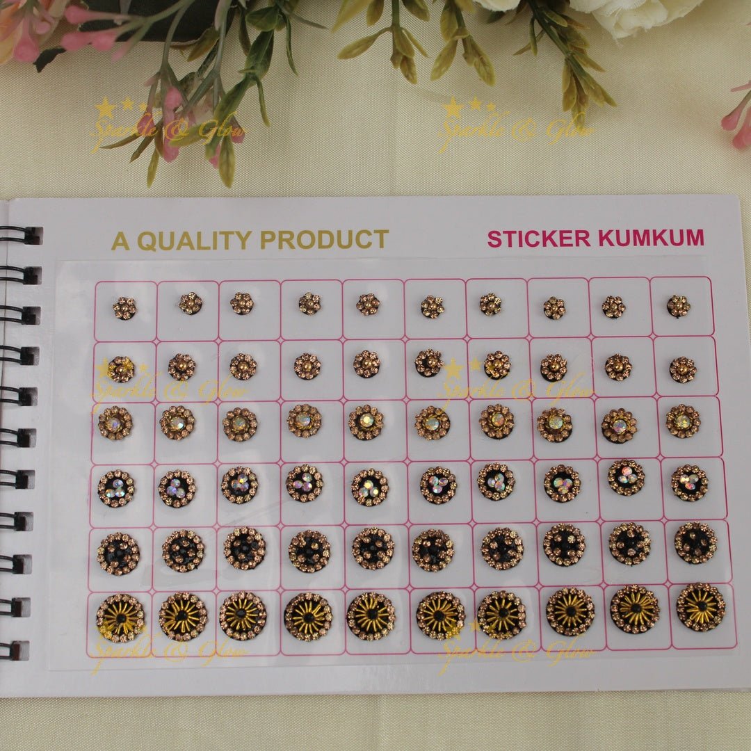 Navya Suhag stones different colour bindi small book - Sparkle and Glow - 