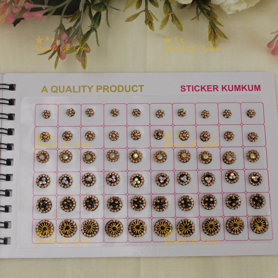 Navya Suhag stones different colour bindi small book - Sparkle and Glow - 