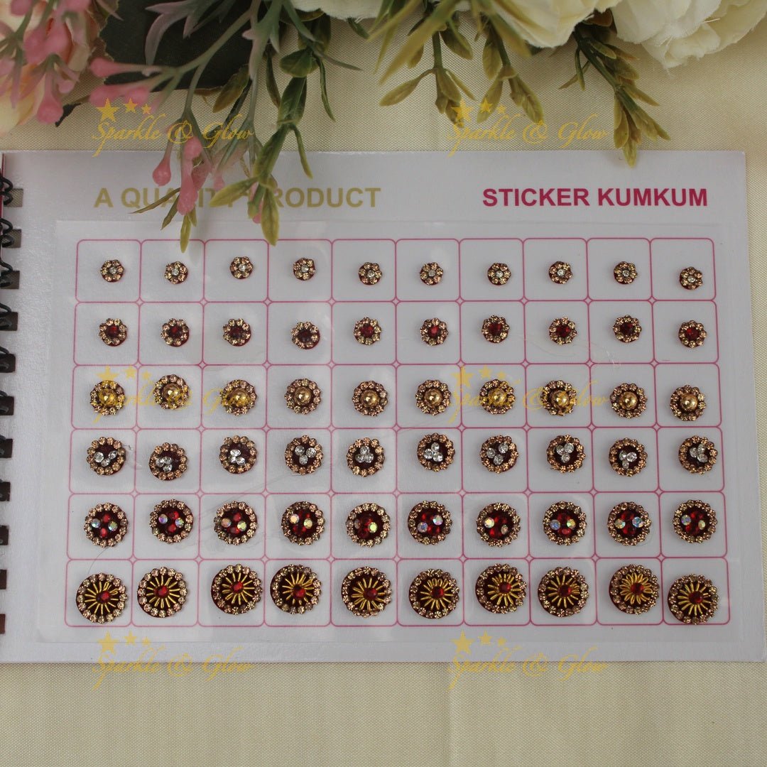 Navya Suhag stones different colour bindi small book - Sparkle and Glow - 
