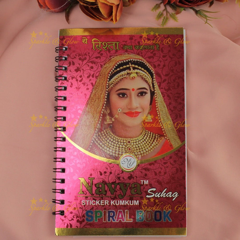 Navya Suhag Multi colour stones bindi small book - Sparkle and Glow - 