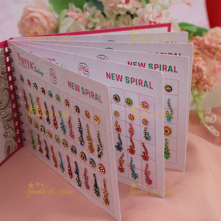 Navya Suhag different colours and designs bindi book - Sparkle and Glow - 
