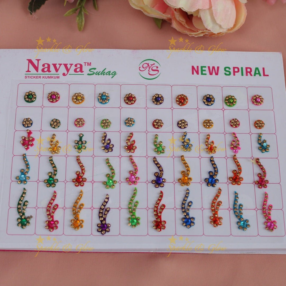 Navya Suhag different colours and designs bindi book - Sparkle and Glow - 