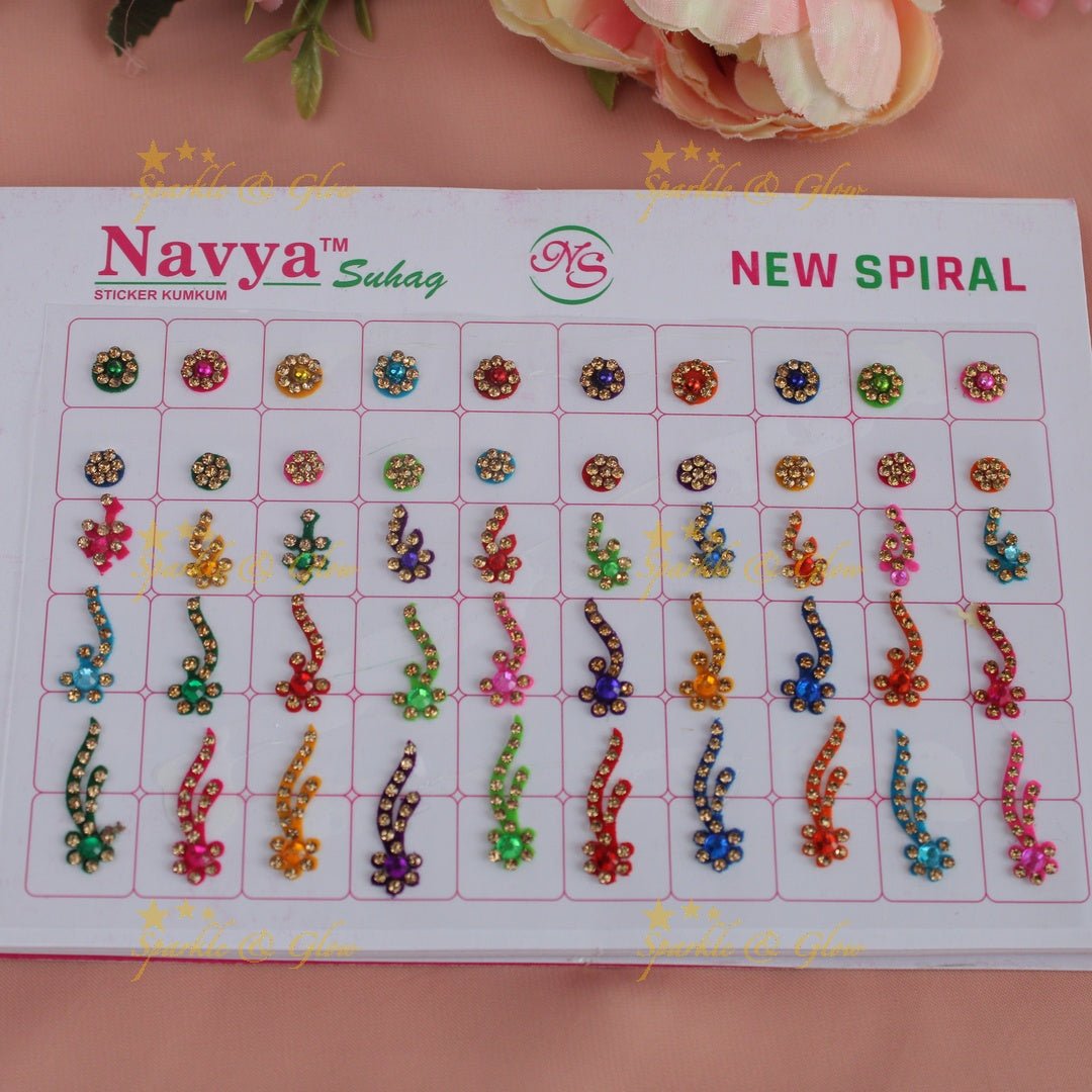 Navya Suhag different colours and designs bindi book - Sparkle and Glow - 