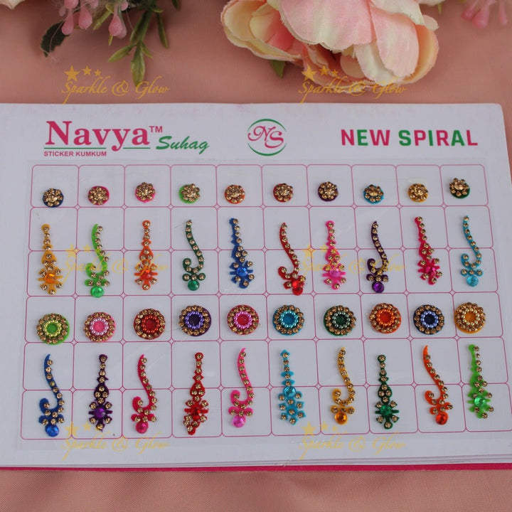 Navya Suhag different colours and designs bindi book - Sparkle and Glow - 