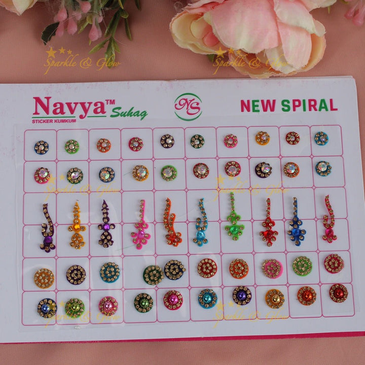 Navya Suhag different colours and designs bindi book - Sparkle and Glow - 
