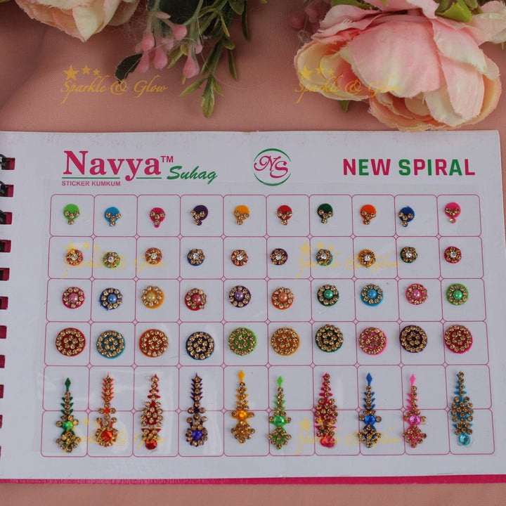 Navya Suhag different colours and designs bindi book - Sparkle and Glow - 