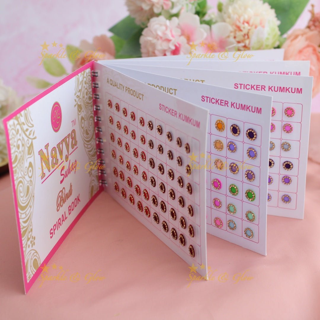 Navya suhag simple and elegant multi colours small bindi book - Sparkle and Glow - 