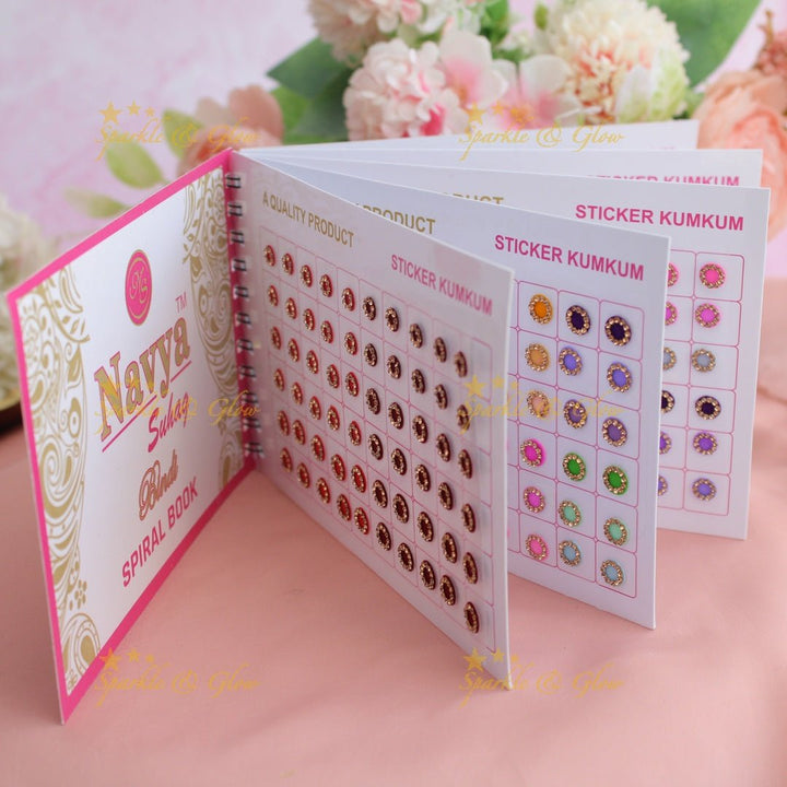 Navya suhag simple and elegant multi colours small bindi book - Sparkle and Glow - 