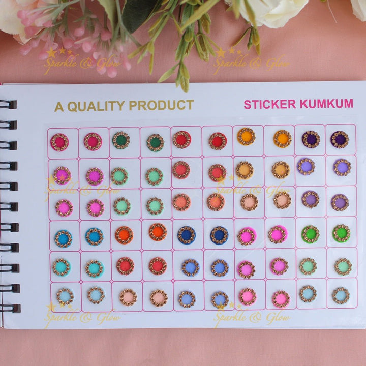 Navya suhag simple and elegant multi colours small bindi book - Sparkle and Glow - 