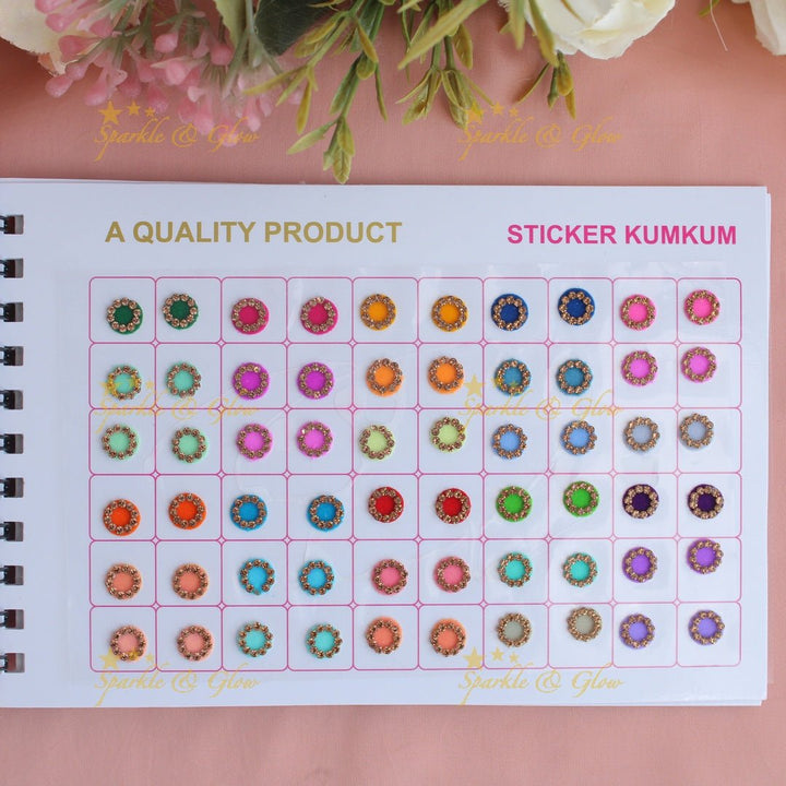 Navya suhag simple and elegant multi colours small bindi book - Sparkle and Glow - 