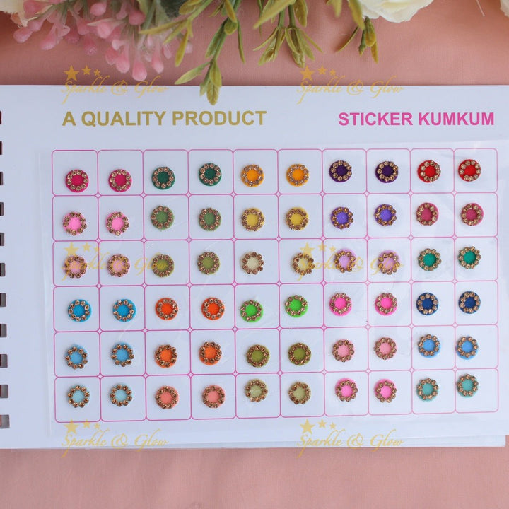 Navya suhag simple and elegant multi colours small bindi book - Sparkle and Glow - 