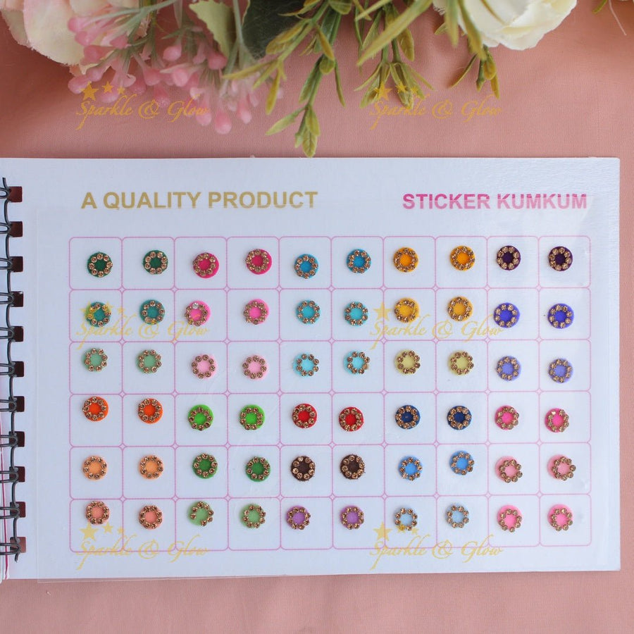 Navya suhag simple and elegant multi colours small bindi book - Sparkle and Glow - 