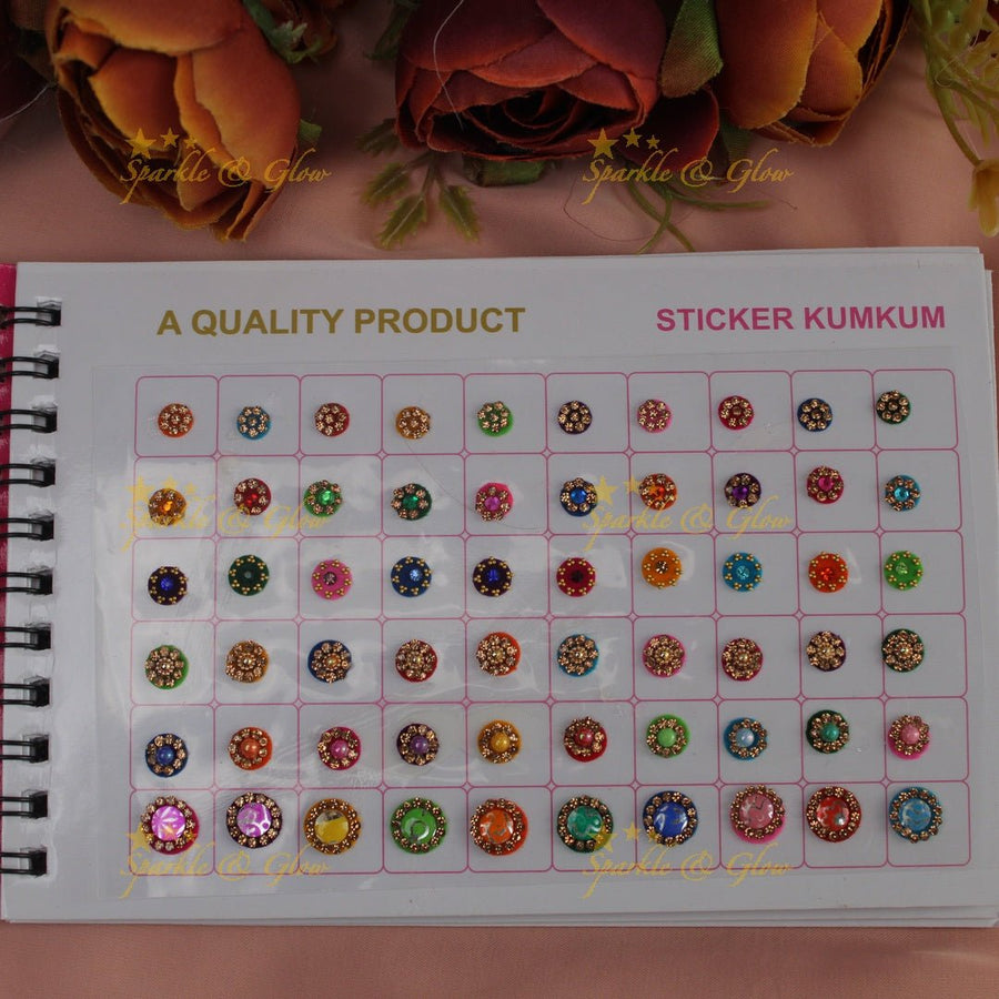 Navya Suhag elegant designs multi colours bindi small book - Sparkle and Glow - 