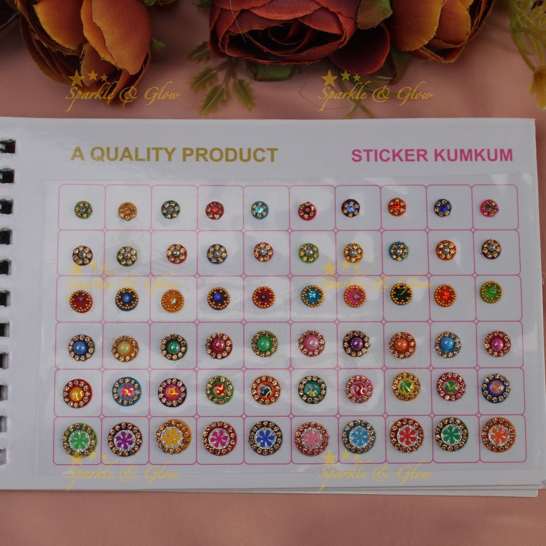 Navya Suhag elegant designs multi colours bindi small book - Sparkle and Glow - 