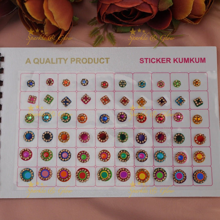 Navya Suhag elegant designs multi colours bindi small book - Sparkle and Glow - 