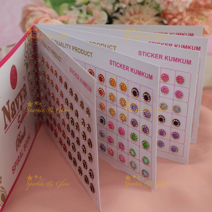 Navya suhag simple and elegant multi colours small bindi book - Sparkle and Glow - 