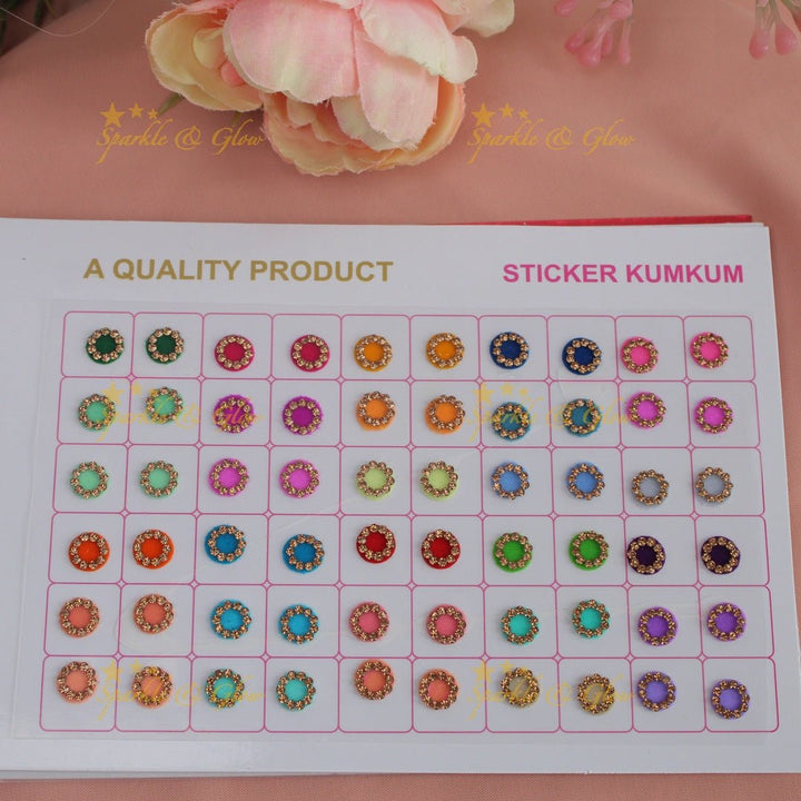 Navya suhag simple and elegant multi colours small bindi book - Sparkle and Glow - 
