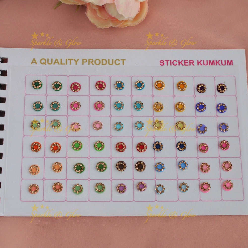 Navya suhag simple and elegant multi colours small bindi book - Sparkle and Glow - 