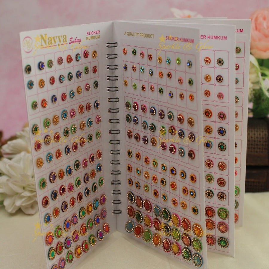 Navya Suhag round shaped grand designs big bindi book - Sparkle and Glow - 