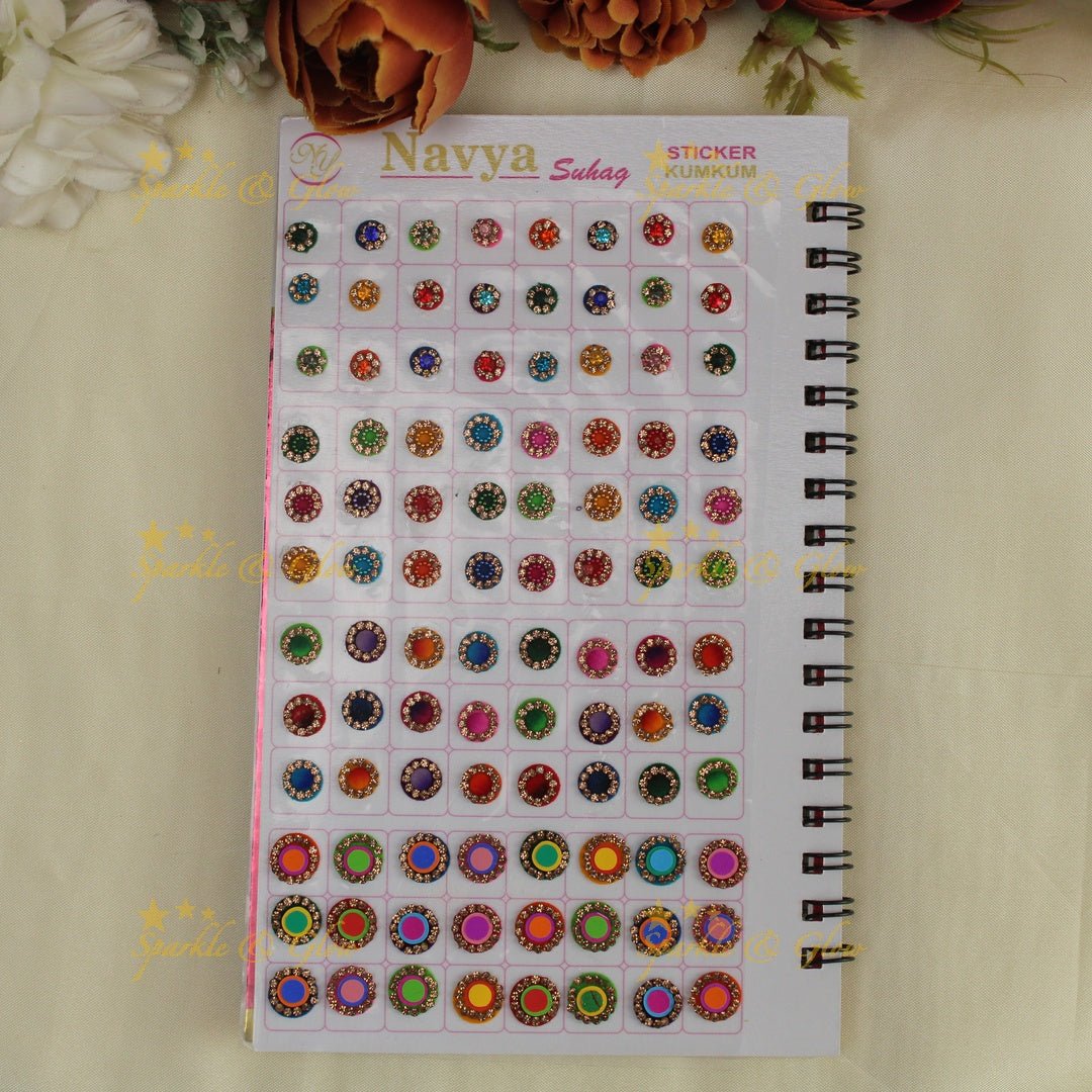 Navya Suhag round shaped grand designs big bindi book - Sparkle and Glow - 