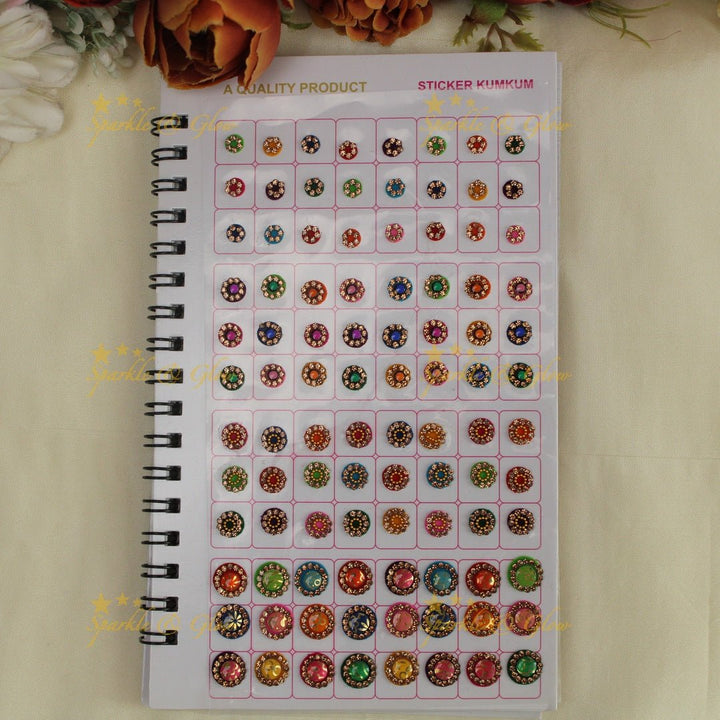 Navya Suhag round shaped grand designs big bindi book - Sparkle and Glow - 