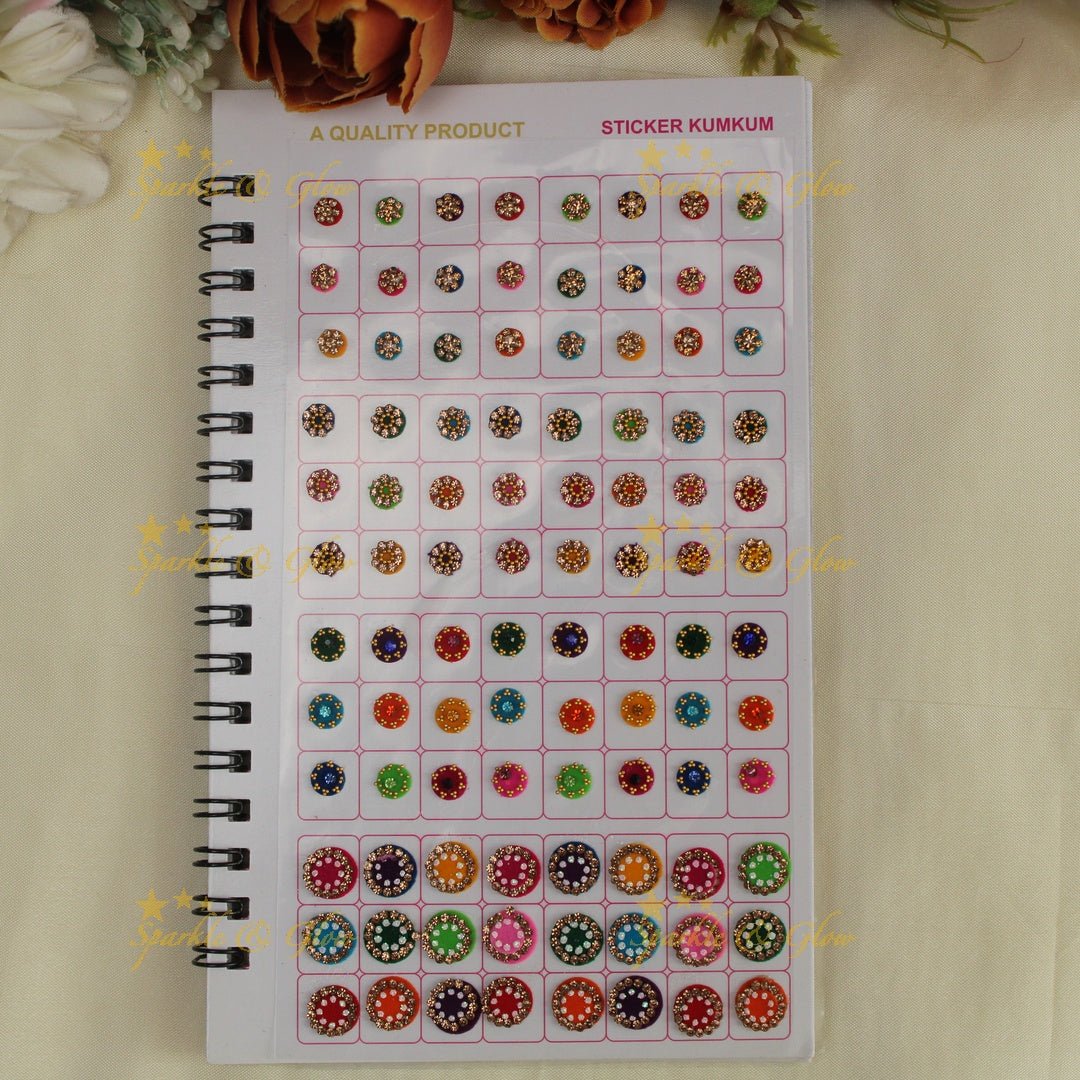 Navya Suhag round shaped grand designs big bindi book - Sparkle and Glow - 